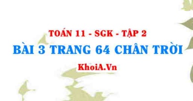 Bài 3 trang 64 Toán 11 Tập 2 Chân trời sáng tạo